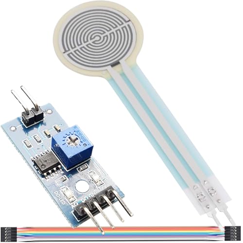 DAOKAI Sensor de presión de película fina FSR402 Transductor de presión tipo resistencia + Módulo de conversión de tensión lineal Sensor de presión dactilar con cable de conexión para Arduino