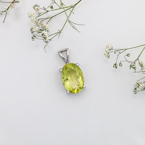 Pendentif en argent sterling 925 avec quartz citron facetté, élégance bohème - 3