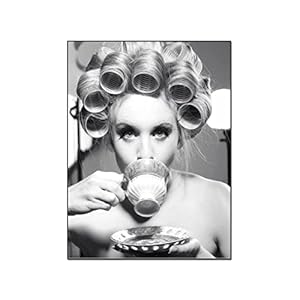 Schilderij op Canvas 50x70cm Zwart-wit Vintage Kapsel Poster Canvas Schilderij Ontwerp Idee voor Kapsalon Kamer Esthetische Een Canvas Schilderij Posters