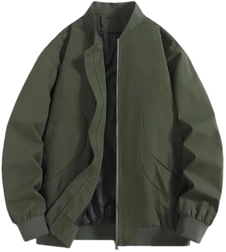 Men's Motorcycle Jacket Baseball Style Thin Outerwear Men's Fishing Long Sleeve Jacket
