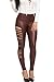 My Yuccie Women's Sexy PU Faux Leather Leggings
