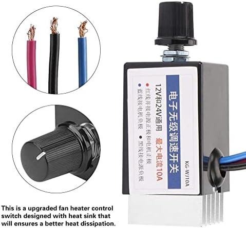 Miniatura 5 de DC 12V24V Interruptor universal del controlador de velocidad del motor para el control del calentador del ventilador del camión del coche