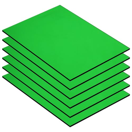 Image of MECCANIXITY 6 Pcs PMMA Acrylic Sheets Colored Transparent 7 x 5Inch Green Acrylic Sheets for DIY Projects, Art, Crafting, Laser Cutting & Engraving