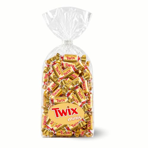 TWIX Minis | Sachet de 620g de chocolat | Environ 60 bonbons au chocolat emballés individuellement | Prêt à Offrir pour la Fêtes des Mères