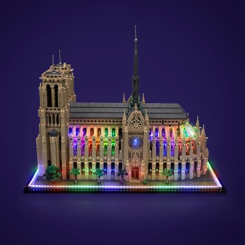 Image of LED Lighting Compatible with Lego Notre-Dame de Paris 21061，Light Kit Compatible with Lego Architecture 21061, NOT Included The Model Set - JUST Lights