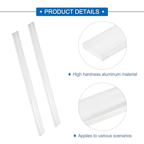 Image of MECCANIXITY 6 Pcs Square Aluminum Flat Bar, 5 /32 inch (4mm) Thick x 51 /64 inch (20mm) Width x 12 inch (305mm) Long 6061 Aluminum Flat Plate Solid New Mill Stock Silver for Industrial Building