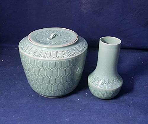 Amazon.co.jp: 申相浩 作 高麗青磁（写）皆具（共箱）茶道具（水指/建 