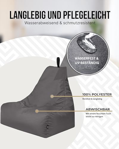 PATCH HOME Lounge Sessel XXL Gamer Sessel Sitzsack Sessel Sitzkissen In & Outdoor geeignet fertig...