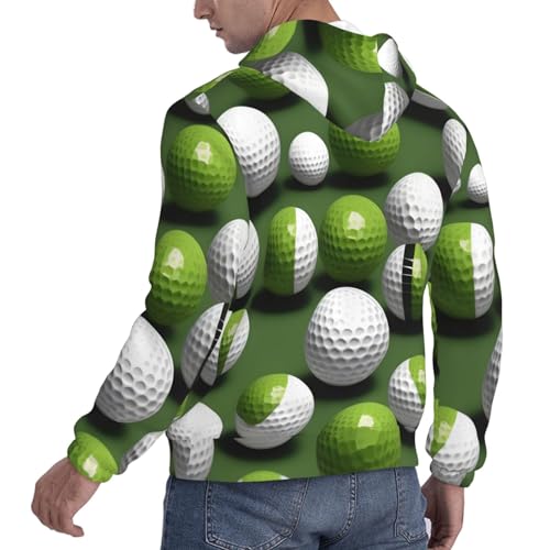 Sweat à capuche homme imprimé golf vêtement extérieur chaud décontracté gym - 6