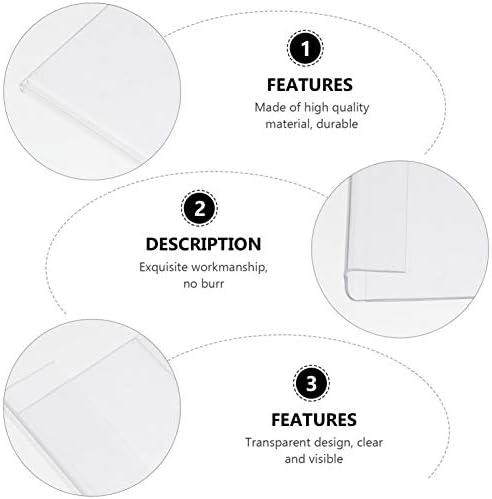 iplusmile Plastic Label Holder, Label Stand, Merchandise Tag Sign, Price Cards Rack, Display Stand for Wire Shelf Retail Shop Mall(10pcs)