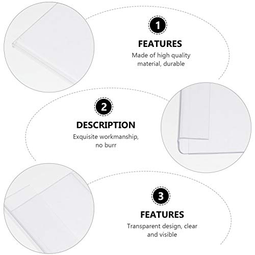 VILLCASE Suporte de Etiqueta de Preço de Prateleira de Fio de Plástico de 10 Unidades Clipe de Supor