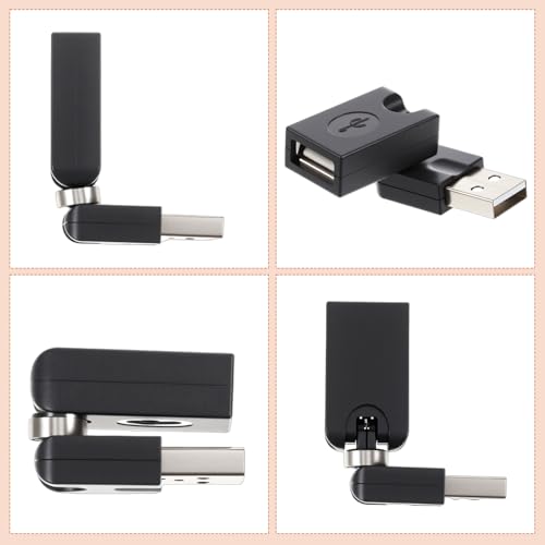 Adaptador USB 2.0 Rotativo 90 Grados Pack 2 Pcs miniatura 3