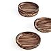 ZODIFEVI Wooden Coaster for Drinks Set of 4 - Natural Wood Drink Coasters Set with Holder for Modern Home Decor,Coasters for Bar Coffee Table Tabletop Protection (Round Coasters)