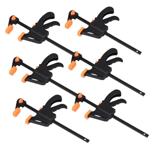 Unomor 6pcs Woodworking Bar Clamps Ratchet Clamp Stainless Steel for Pool Cover for Wood Carpenter's Tool