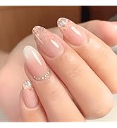 Amazon | COLORBIRD ネイルチップ ロング 24枚ラグジュアリー シルバー