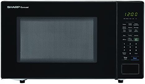 Amazon.com: SHARP Carrusel negro 1.4 pies cúbicos, 1000 W para encimera  (empaque ISTA 6), pie cúbico, 1000 vatios : Hogar y Cocina