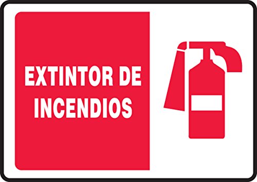 Autocollant extintor de incendios panneau adhésif de sécurité 7x10 pouces
