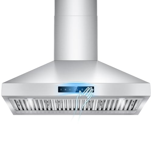 Image of 36 inch Wall Mount Range Hood,1200 CFM Stainless Steel Stove Vent Hood