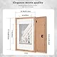 HIMEETIME® 3x Bilderrahmen DIN A3 30x42 cm,aus massivem Eichenholz,Natur Eiche Holz Rahmen,Bild mit Passepartout Display A4(21x30cm),für Wandbehänge oder Tischdekoration
