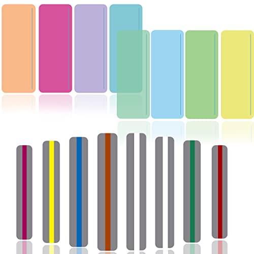 16PCS Coloured Dyslexia Overlays Guided Reading Highlight Strips Overlay Reading Tracking Rulers for Dyslexia PVC Dyslexia Aids for Children Coloured Overlays for Dyslexia,Visual Stress,ADHD