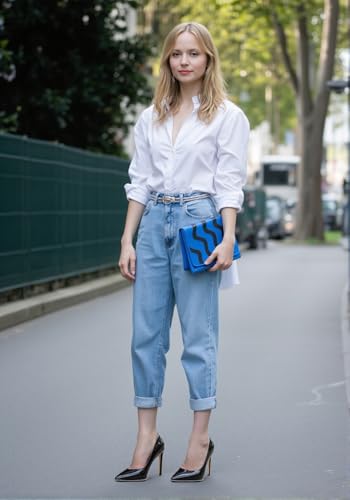 Castamere Beaded Pumps for Women Pointed Toe Stiletto Heels Slip on Pumps Casual Dress Patent Leather 3.9 Inches Heels4