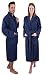 Betz Peignoir d'intérieur à col châle Madrid 100% Coton Taille S à XXL Taille S - Bleu