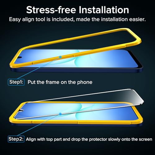 ivoler Panzer Schutz Glas für Samsung Galaxy A17 4G / 5G / A16 4G / 5G Schutzfolie, 9H Härte Schutzglas, HD Klar Schutzfolie, Anti-Kratz, Anti-Bläschen, 2 Stück 5