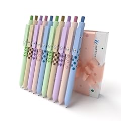 10 Pcs Geometric shaft pen-Black Ink-0.7mm