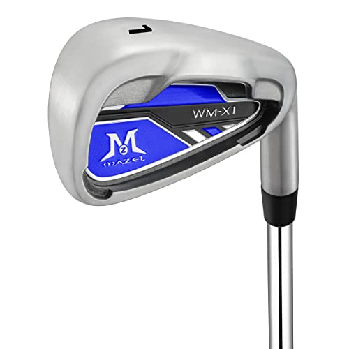 MAZEL WM-X1/2 Individual Men Golf Club Irons 0,1,2,3,4,5,6,7,8,9,Pitching Wedge,Approach Wedge,Sand Wedge with Steel Shafts (1 Iron Single,Blue, Left Handed (Stainless Steel,Flex S)) by Mazel - Used condition - CA$69.83