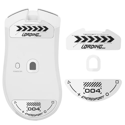 Patines de ratón para Razer DeathAdder V4 Pro, patas de repuesto suaves de cristal blanco
