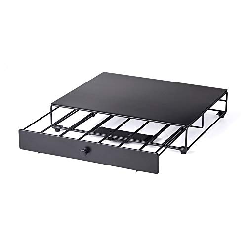 Nifty Solutions Nifty Black Finish, Compatible With K-Cups, Pack Holder, Extra Wide Under Coffee Pot Storage Drawer, Slim Home Kitchen Counter Organizer, 42 Pod Capacity-Rolling #TOP4