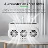 Car Solar Powered Exhaust Fan Car Window Exhaust Fans Vehicle Ventilation Fan Auto Air Vent Cool Fan Cooler Ventilation System Radiator Cooling Fans with Three Air Outlets, White