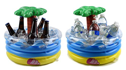 Fun 4 Ages, Ice Bucket – Beer Cooler - Palm Tree Inflatable Cooler