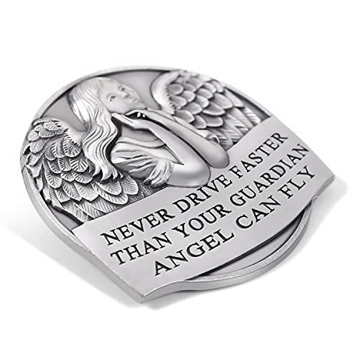 Akitsuma Guardian Angel Visor Clip, Safe Driving Car Visor Clip, New Driver Gifts, Never Drive Faster Than Your Guardian Angel Can Fly (Guardian Angel) #TOP1