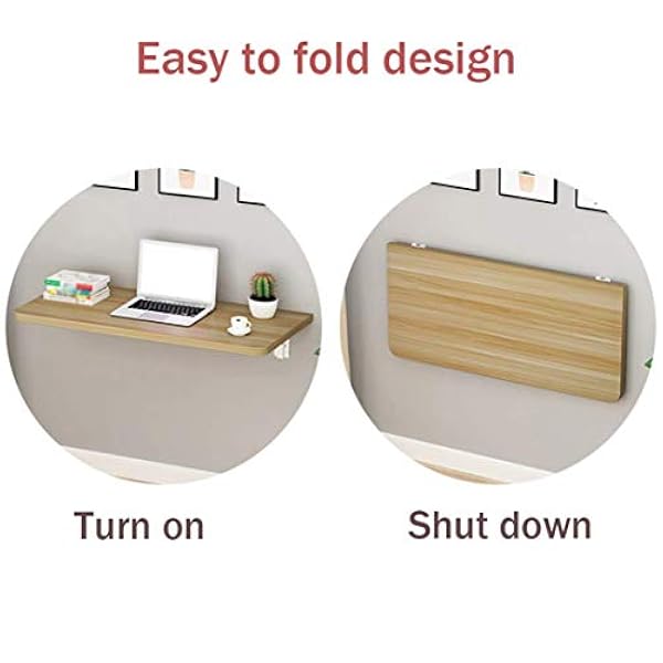 Wandgemonteerd bureau Opklaptafel, Eettafel Bureau, Wandgemonteerde bartafels (120x30cm) (120x40cm)