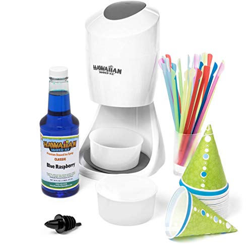 Hawaiian Shaved Ice S900A Shaved Ice & Snow Cone Machine with Blue Raspberry