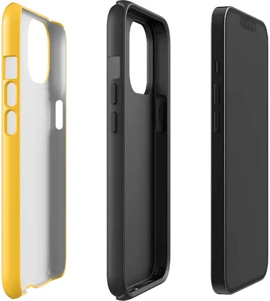Skinit Impact Phone Case Compatible with iPhone 15 - Officially Licensed LSU Tiger Eye Logo Yellow Design