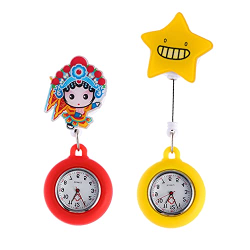 CALLARON 2個 ナーステーブル 女性用ナースウォッチ 懐中時計 女性の腕時計 石英