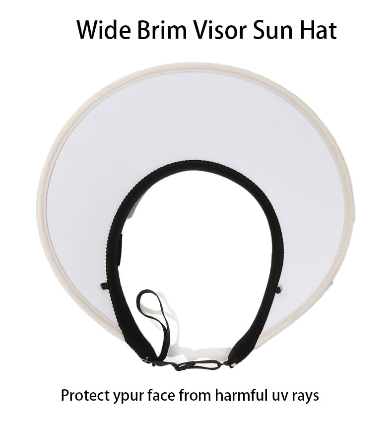 Visera para mujer con ala ancha y protección solar UPF 80+ miniatura 5