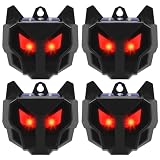 Solar Predator Eyes Nocturnal Animal Repellent Outdoor, Auto Activate Predator Deterrent Lights for Coyote Skunk Deer Fox Raccoon, Nocturnal Repeller Guard for Chicken Coop Yard Garden Farm, 4 Pack