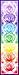 Chakra Banner Sticker ~ 2.5" x 10", Flower of Life, Sacred Geometry, Beautiful, Yoga Art, Reiki, Spiritual Art
