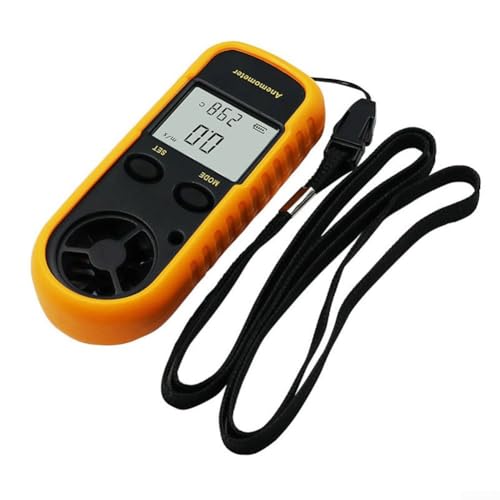 Zilimontt Anemometro portatile portatile, anemometro per la velocità del vento, anemometro digitale per esterni con display LCD, strumento di prova anemometro portatile