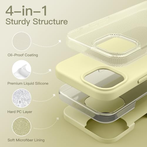 Image of JETech Silicone Case for iPhone 15, Yellow