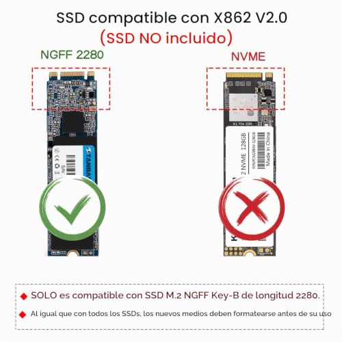 Expansión M.2 SATA SSD X862 V2.0 acelera el arranque y protege datos en Raspberry Pi 4 2