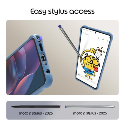 Image of Motorola Moto G Stylus (2025 /2026) Rugged Protective Case- Dusk Blue | Precision fit, Military Grade Shock Absorbing Cover for Enhanced Phone Grip, Drop Protection