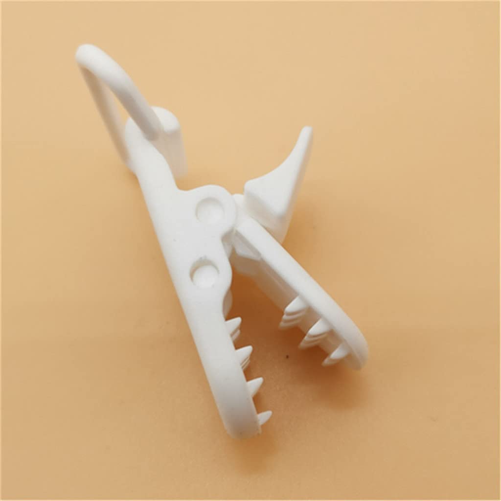 10 pezzi riutilizzabili in plastica distintivi clip per bambini manichini ciucci clip per giocattoli per bambini artigianato bianco design utile
