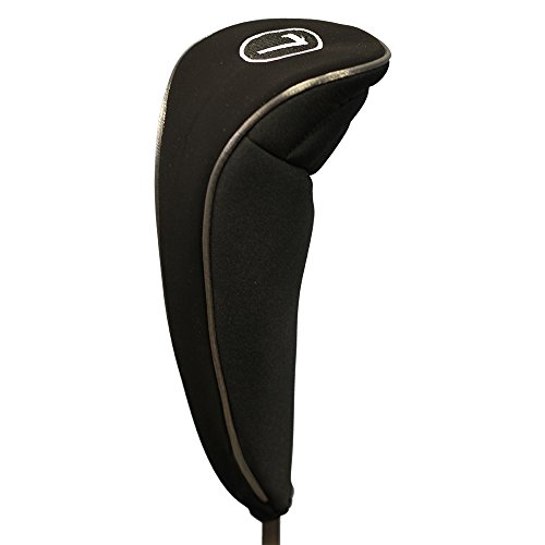 Black Golf Zipper Head Cover #7 Fairway Wood Metal Headcover Neoprene Traditional Plain Protective Cover Fits All Fairway Golf Clubs For Golfing Buddies #TOP1