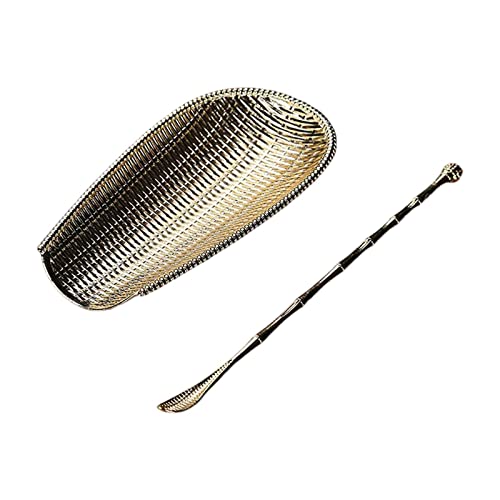 predolo Poggia cucchiaino Piccolo, Porta cucchiaini da Cucina, da Riposo, Porta cucchiaini da tè e caffè per Accessori da Bar, aureo