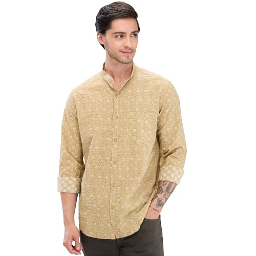 Image of Spykar Men's Slim Fit N /A Full Sleeve Printed Casual Shirts