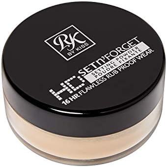 Ruby Kisses Loose Setting Powder 0.4oz, Weightless, Smooths, Mattifying Finish and Shine Control, Pure Silica Mineral Powder (Earth)
